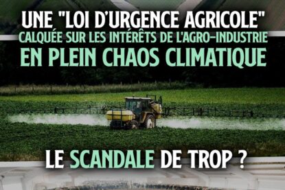 Une mégabassine, un tracteur qui épand des pesticides sur un champ et des vaches alignées sur une trayeuse : autant d