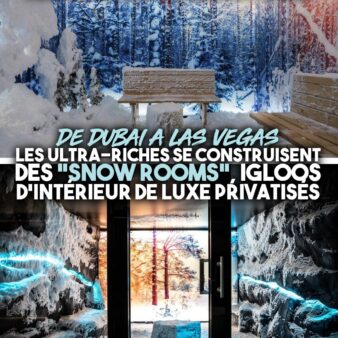 Une "snow room", sorte de chambre froide où tombe de la neige sur des rochers et des sapins pour permettre aux plus riches de se croire en montagne lorsque la planète crève de chaud.