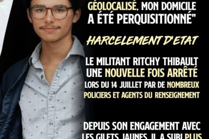 Ritchy Thibault, jeune militant révolutionnaire qui enchaîne les gardes à vue.