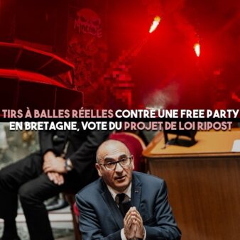 En haut des fumigènes lors d