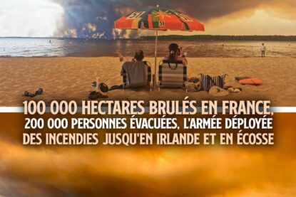 Des vacanciers et un enfant sur une plage en Gironde, pendant qu