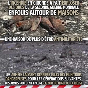 Au Porge, en Gironde, des obus ont explosé dans un champ de la commune suite à l
