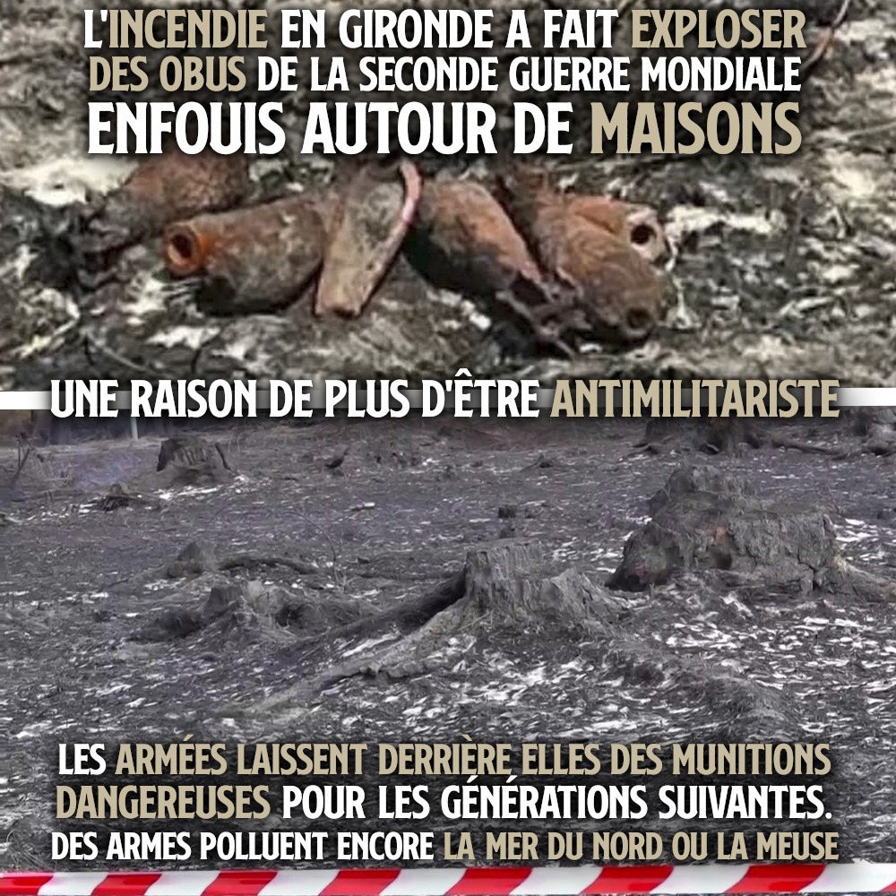 Au Porge, en Gironde, des obus ont explosé dans un champ de la commune suite à l