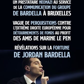 Jordan Bardella mettant l